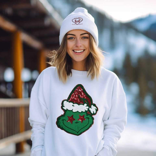 Chenille Patch Sweatshirt
