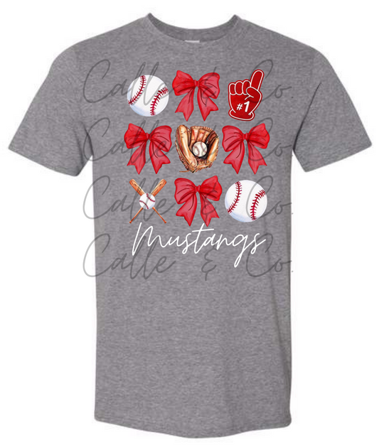 Mustangs Bows & Baseball