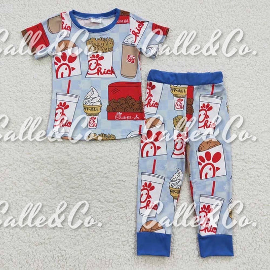 Baby Boys Chips Blue Color Pants Pajamas Clothes sets