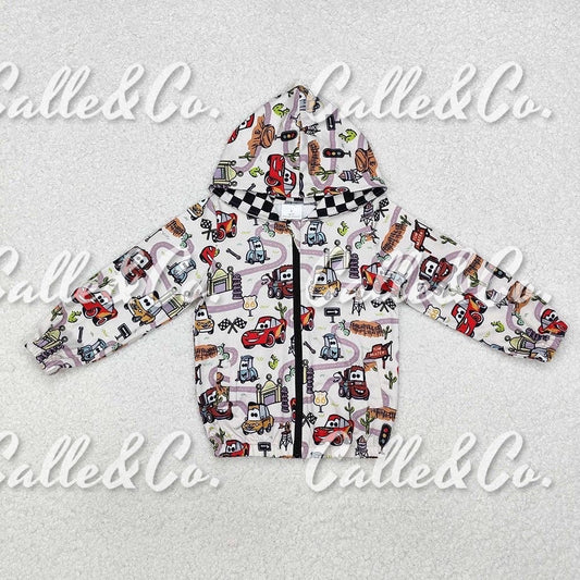 Baby Boys Car Hooded Racing Zip Tops Cardigan