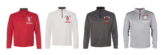 "O" Baseball 1/4 Sleeve Zip