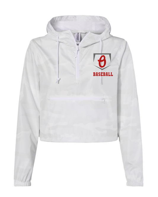 Baseball Windbreaker Crop Top Light Camo