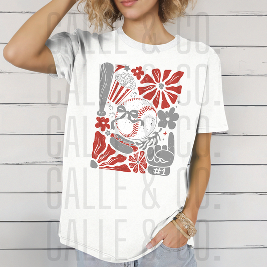 Floral Vintage Baseball Tee